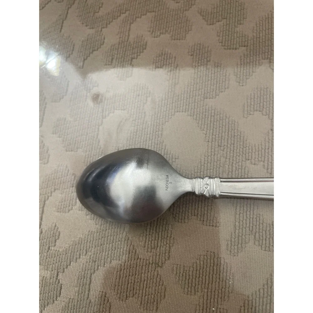 Longaberger Stainless Steel Iced Tea Spoon Long Handle Flatware Indonesia Silver